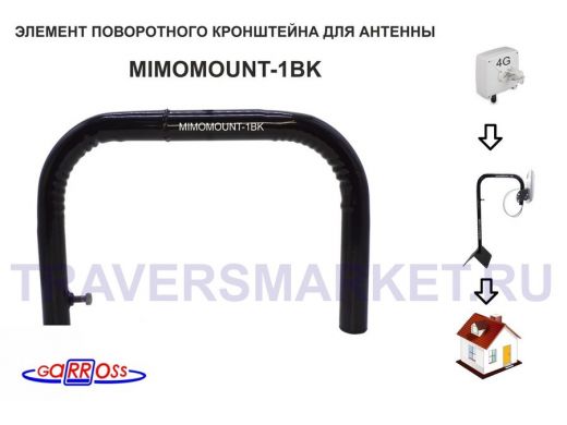 Насадка на кронштейн "MIMOMOUNT-1BK-112084" ЧЁРНЫЙ водозащищённое решение для кронштейнов диам.32мм