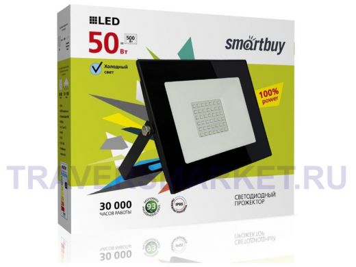 Прожектор светодиодный  50W, FL SMD Smartbuy-50W/6500K/IP65 (SBL-FLSMD-50-65K)/20
