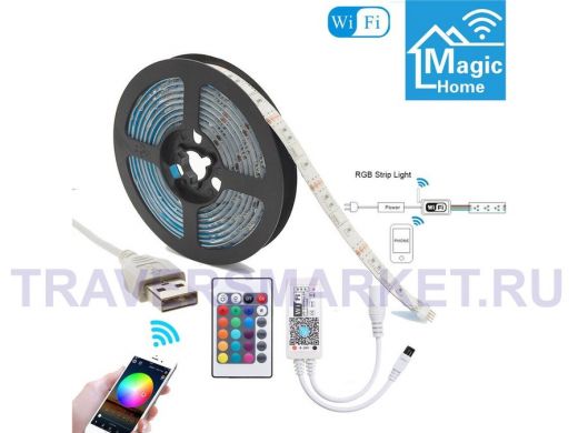 Огонек OG-LDL18 RGB светодиодная лента 1м (WI-FI,USB)