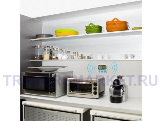 Таймер-секундомер белый "ABI-128413" для приготовления еды на кухне