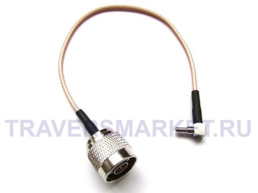 Переходник N (male, штекер) - CRC-9 (male, штекер) антен. адаптер для USB 3G модемов Huawei угловой
