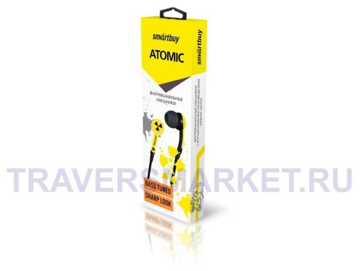 Наушники Smartbuy ATOMIC, желтые (SBE-3050) / 50