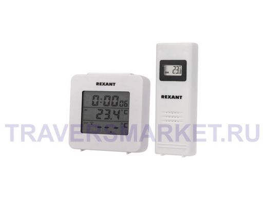 Электронный термометр с часами и беспроводным выносным датчиком