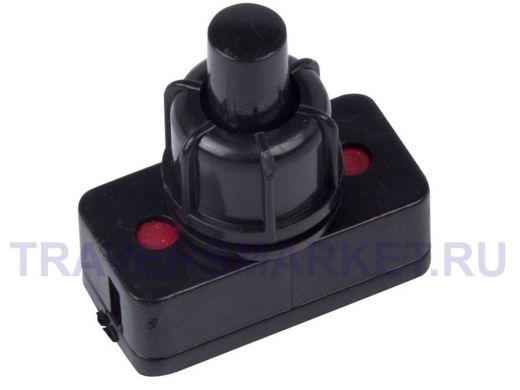 Выключатель-кнопка 250V 1А (2с) ON-OFF  черный (для настольной лампы)  REXANT