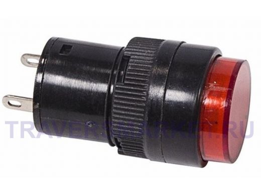 Лампа индикаторная  диаметр 16  220V  красный  REXANT