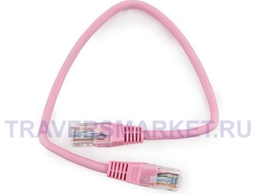 Патч-корд Cablexpert PP12-0.25M/RO кат.5e, 0.25м, UTP, литой, многожильный (розовый) PP12-0.25M/RO