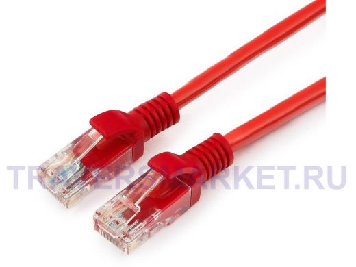 Патч-корд Cablexpert PP12-1M/R кат.5e, 1м, UTP литой, многожильный (красный) PP12-1M/R