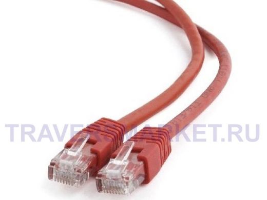 Патч-корд Cablexpert PP6U-1M/R  кат.6, 1м, UTP литой, многожильный (красный) PP6U-1M/R
