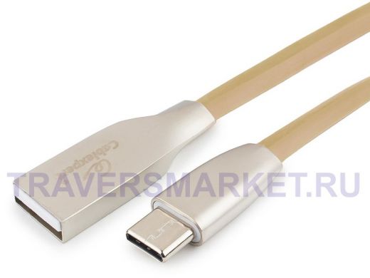 Шнур USB / Type-C Cablexpert CC-G-USBC01Gd-1M, AM/Type-C, серия Gold, длина 1м, золотой, блистер