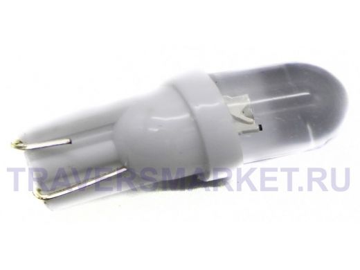 Лампа LED 12V для АВТО (цоколь T10) белая ( 1 LED, d=10мм)