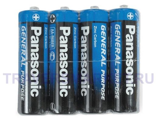 Батарейка R6  Panasonic (в блистере :4шт  , в коробке: 60шт) (цена за 1 элемент)