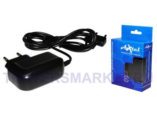 Сетевое зарядное устройство для  SAMSUNG G600/D880, Axtel, в коробке, чёрное