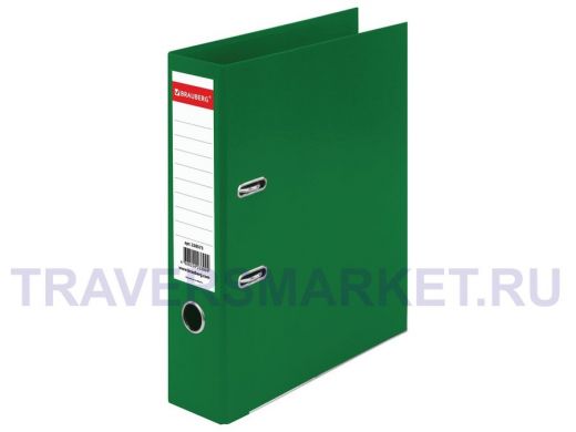 Папка-регистратор "BR-75972" EXTRA 75мм зеленая, двустороннее покрытие пластик, мет. уголок