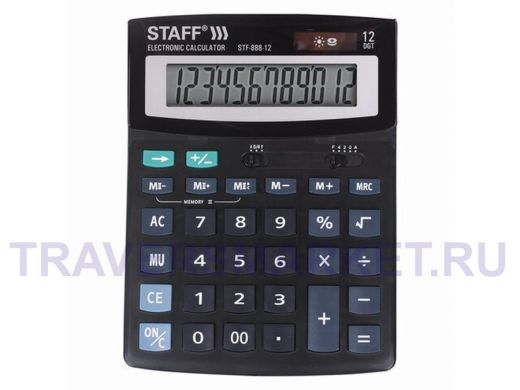 Калькулятор настольный "BR-77418" STF-888-12 (200х150мм), 12 разрядов, двойное питание