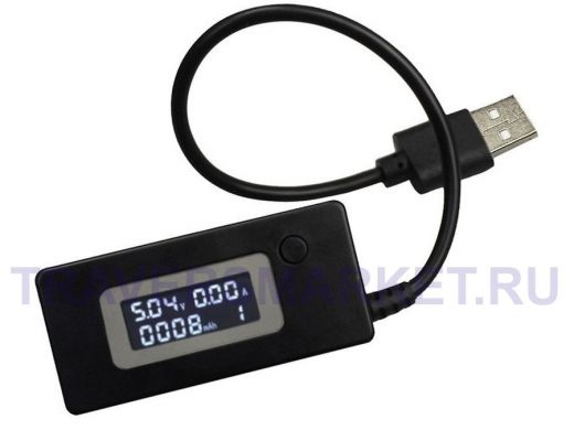 Мини USB метр OLED, напряжение, ток, мАч с хвостом