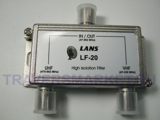 Сумматор телевизионный LF20/UVSJ сумматор (фильтр) 1-12(47-230Mhz),21-69(470-869Mhz)