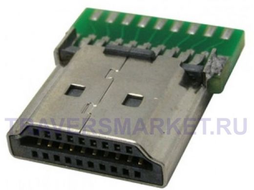 HDMI A M  PCB штекер