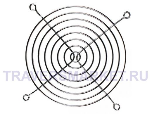 Решётка для вентилятора хромированная 120мм х 120мм (8 колец, 4 отв, метал, хром) 