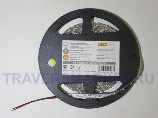 JazzWay Лента LED ECO 3528/60 Warmwhite IP20 5м 12В
