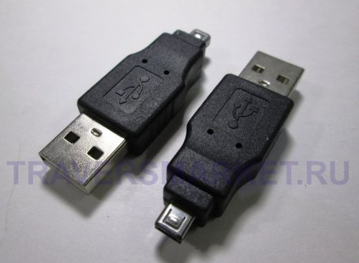 переходник USB-A штекер -miniUSB-B 4P штекер