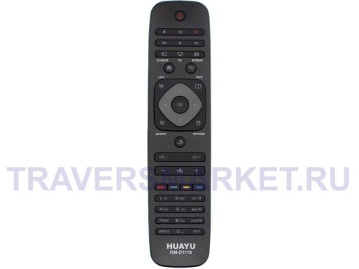 Телевиз. пульт HUAYU (for PHILIPS) RM-D1110 (LCD) корпус RC-2422 549 90467 (YKF309-001)