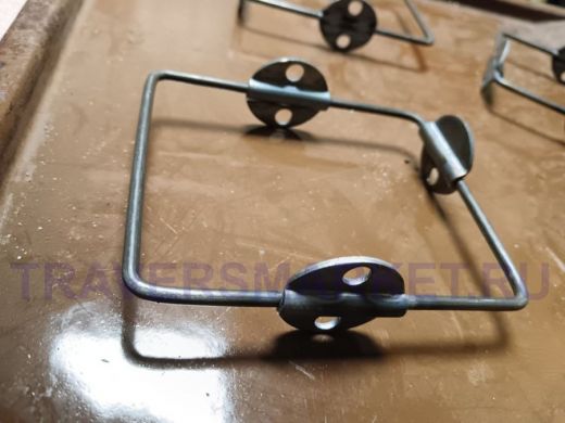 Кронштейн к стене для 2-ух полок, высота 10см, вылет 11,5см, черный 