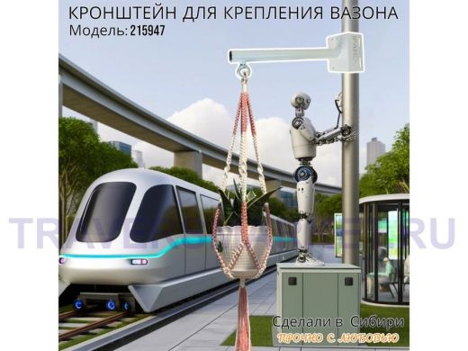 Кронштейн для крепления кашпо на столб угол 90 градусов 