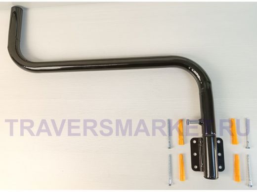 Кронштейн антенный поворотный, вылет 55 см, вверх 23 см "PROFIKRON-217024" черный, диаметр 32мм