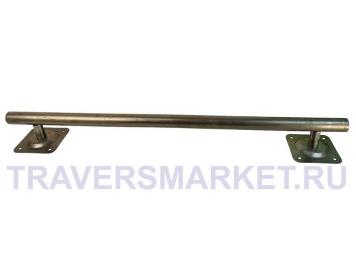 Поручень пристенный для зданий, длина  80см вылет 8см "ABIKREP-217048" серый, 2 опоры, диаметр 32мм