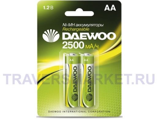 Аккумулятор AA 2500 mAh 1,2В Daewoo Ni-Mh BL-2 (цена за 1 элемент)