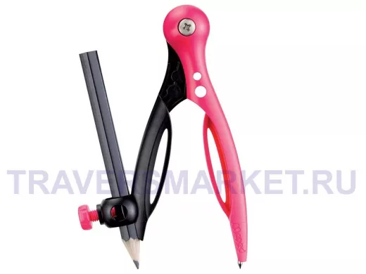 Циркуль (Франция) "Essentials", 120 мм "BR-102605", пластиковый, универсальный, держатель+карандаш