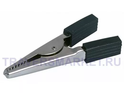 Зажим "крокодил" черный 5А (52мм)