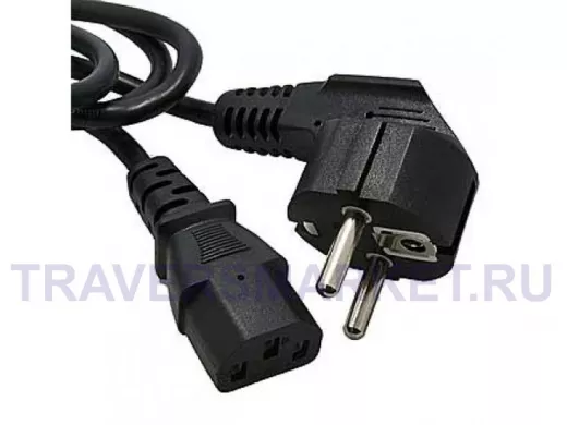 Кабель питания 3м  для компьютера, монитора  SCZ Угл-прям.    3м.   3х0.75 Сетевые шнуры