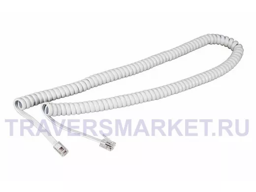 Телефонный кабель витой  7,0 белый REXANT