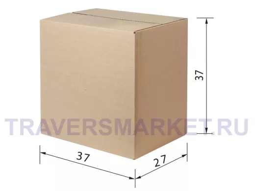 Гофроящик, длина 370 х ширина 270 х высота 370 мм, "KRB-109323 "Т22, профиль В,  ГОСТ