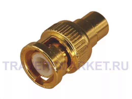 Переходник BNC-штекер / RCA (тюльпан)-гнездо  GOLD (01-022-G)  REXANT