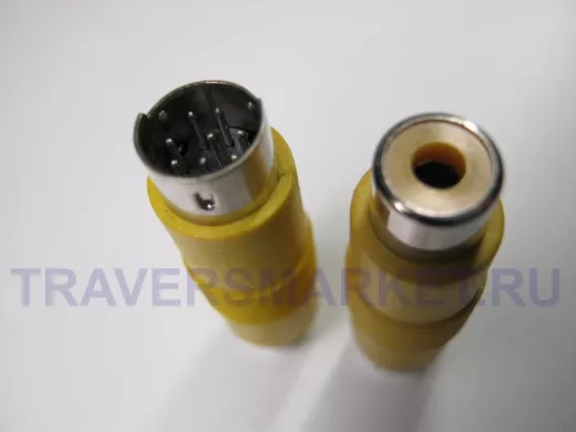 Переходник SVHS-штекер (8pin) / RCA (тюльпан)-гнездо