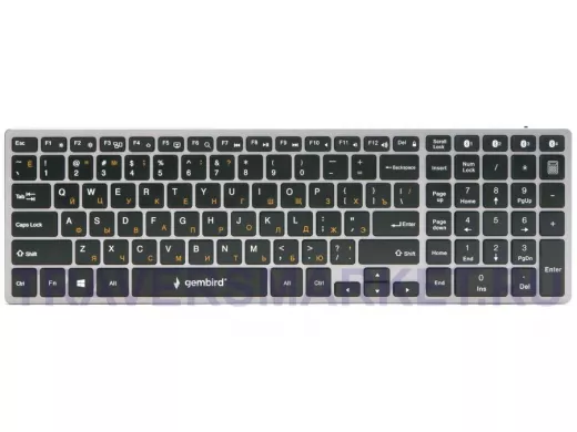 Клавиатура беспроводная  Gembird KBW-2, Bluetooth,переключение между 4 устройствами,106 кл.,мультиме