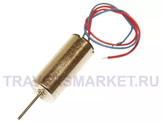 Двигатель 3,7V RC716RB (L/Dдвиг=16/7,0mm, L/Dвала=10/1,0mm, 55000об/м, 0,1А, выв.кр/син.) для авиамо