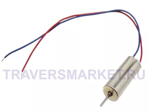 Двигатель 3,7V RC820RB (L/Dдвиг=20/8,0mm, L/Dвала=8,5/1,0mm, 50000об/м, 0,08А, выв.кр/син.) для авиа