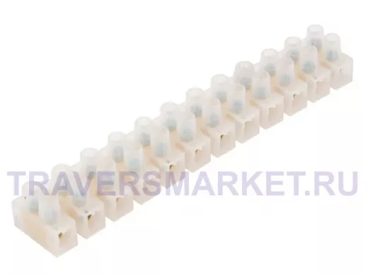 Клеммная винтовая колодка КВ-12 16А,12 мм.кв.  REXANT 07-5012 (цена за линейку 12пар)