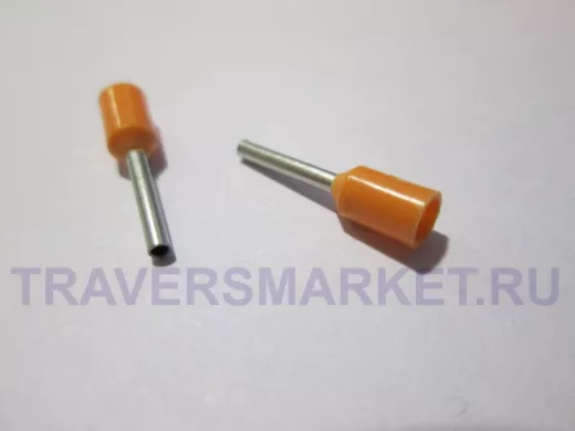 Наконечник штыревой втулочный изолированный 1 x 0.5mm IEK E0,5-08(0508) UGN10-D05-02-08 (100шт)