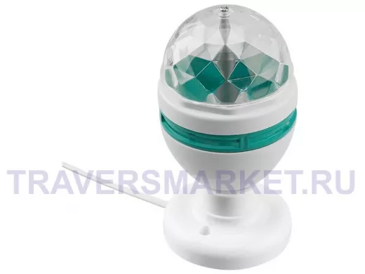 Диско-лампа светодиодная e27, подставка с цоколем e27 в комплекте, 230 В