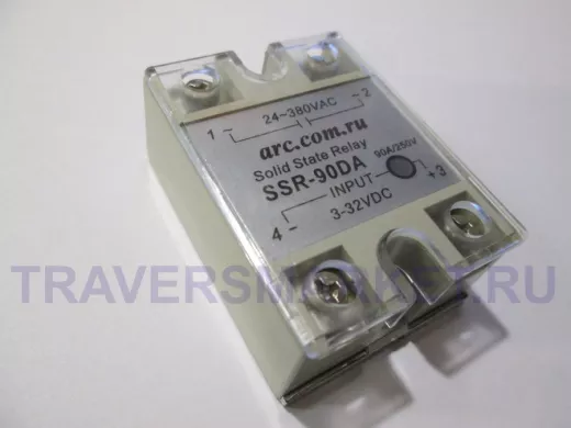 Твёрдотельное реле SSR-90DA  24...380В,90А,250В;  управление от постоянного напряжения 3...32В