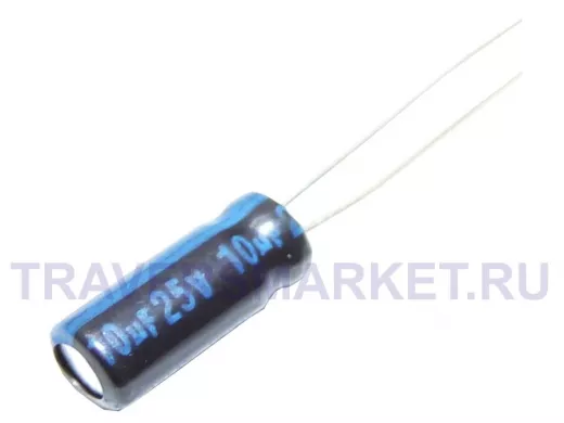 Конденсатор электролитический    10 F x 25V (5x11) 105 TK,  Jamicon'