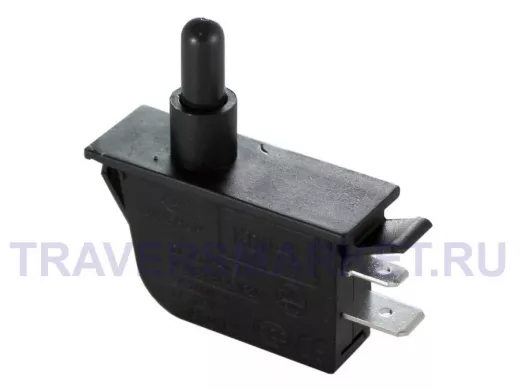 Перекл-Кнопка  KDN-101 прямоуг. (37x15х19мм) без фикс. вертик. 2 выв. (220В/2А)