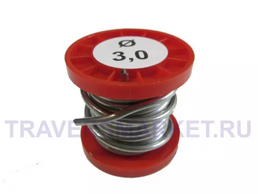 Припой (катушка) (Олово) 3 мм  100 гр. (без канифоли)