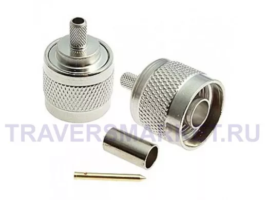 Высокочастотный разъем N-C58P штекер под обжим для кабеля RG58