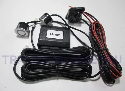 Авто-датчики парковки РТ-2001S   2 датчика/дистанция 0,3-1,8 м/Бипер  silver