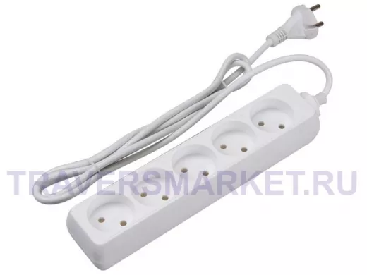 Сетевой удлинитель  ФAZA FE075-05-300 (5 роз.3 м) 7А, Макс.нагрузка 1500Вт
